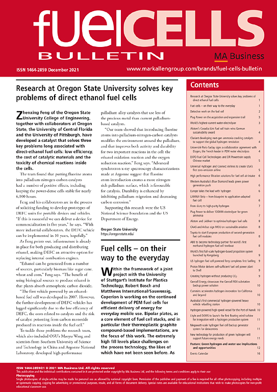 Go to journal home page - Fuel Cells Bulletin